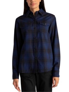 Tilley Brushed Flannel Plaid Button Down Shirt